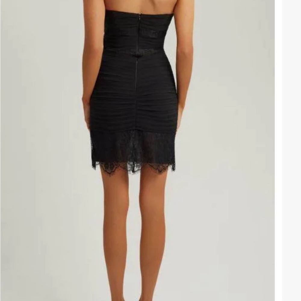 Heiress Beverly Hills Rosette Strapless Black Dress - Picture 3 of 3